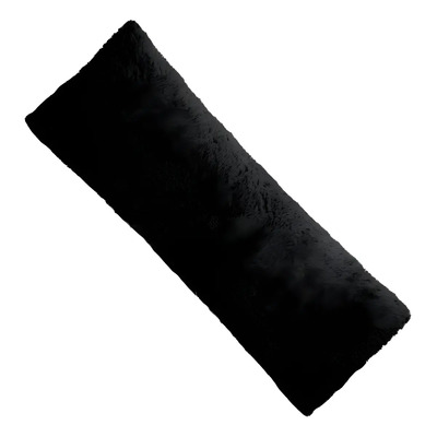 Almohada Grande Abrazable Cojín Pelo Largo Suave Decoración Color Negro | Meses sin interés