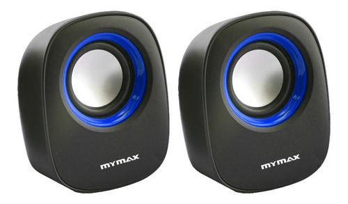 Caixa De Som Mymax 2.0 Usb 6w Rms Azul Spk-sp205 Bl