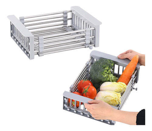 Escurridor Extensible Secaplatos Frutas Verduras Organizador