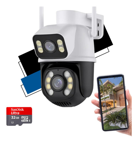 Câmera De Segurança Externa Ip Wifi Icsee + Cartão 32gb