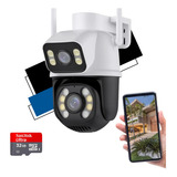 Câmera De Segurança Externa Ip Wifi Icsee + Cartão 32gb
