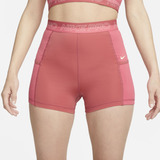 Shorts Entrenamiento Con Bolsillos Para Mujer Nike Pro Rojo