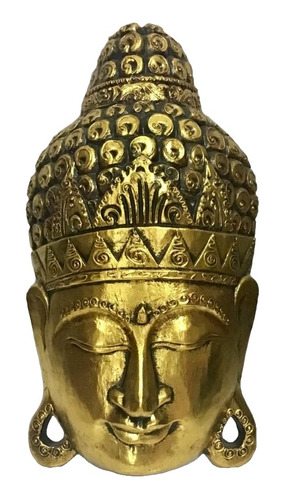 Máscara Buda Decorativo Madeira Decoração Parede Bali 50cm