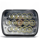 Faro Rectangular 15 Led 6x4 45w 12v 24v Alta Baja Ficha H4