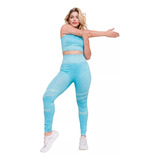 Conjunto Academia Liso Levanta Bumbum Fitness Feminino Moda