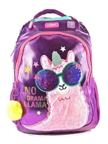 Mochila Llama 17 Pulgadas Espalda Kooshi Llama 91340 Color Violeta