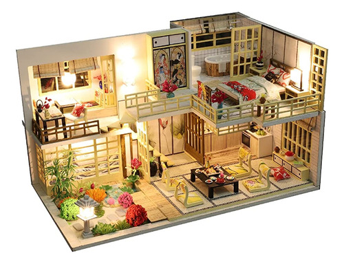 Flever Dollhouse Miniature Diy House Kit Con Estilo Japonés,