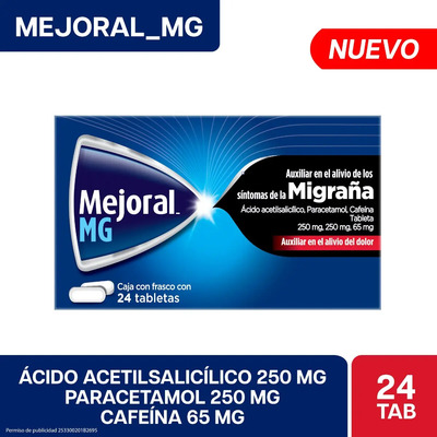 Pastillas Para Migraña Mejoral 24 Tabletas | Envío gratis