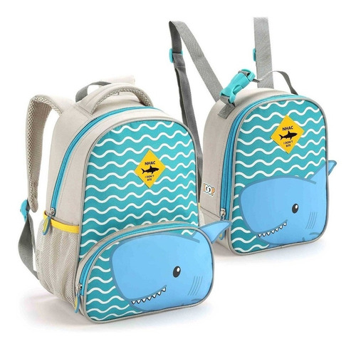 Kit Infantil Mochila E Lancheira Creche Escola Menina Menino