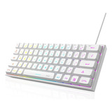 Teclado Mini Ts91 Gaming Rgb 61 Teclas Mecánico Impermeable