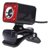 Camara Webcam Hd Con 4 Luces Led Micrófono Videoconferencia