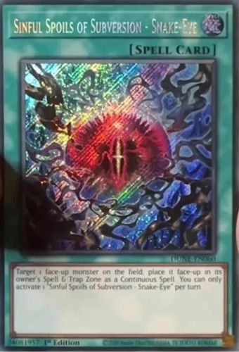 Yugioh! Sinful Spoils Of Subversion - Snake-eye