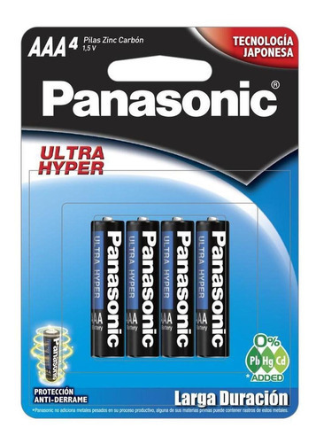 Pila Panasonic Carbon Zinc Azul Aaa Con 48 Unidades 1.5v