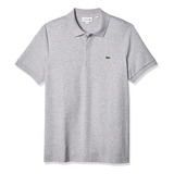 Playera Polo Algodón Lacoste Original Slim Fit Gris Hombre 