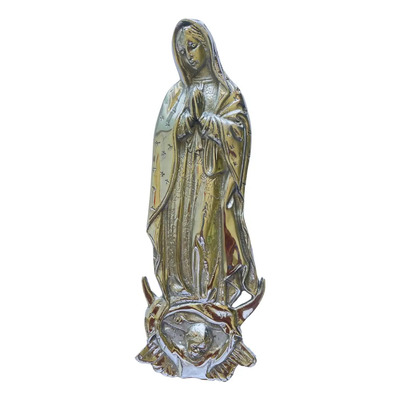 Virgen Maria Virgen De Guadalupe Virgencita Artesanal Pewter | Meses sin interés