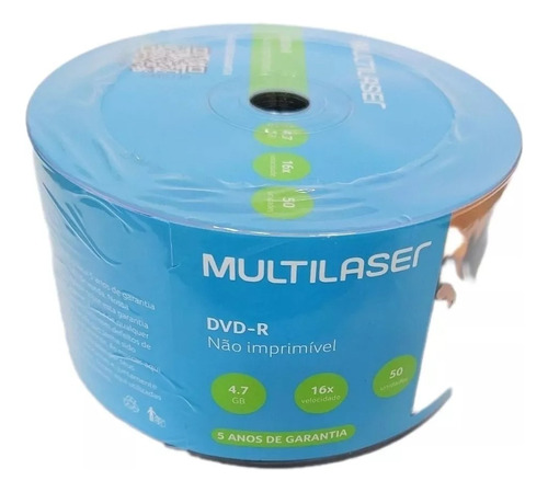 50 Dvd-r Multilaser 4.7gb 16x Original - Promoção