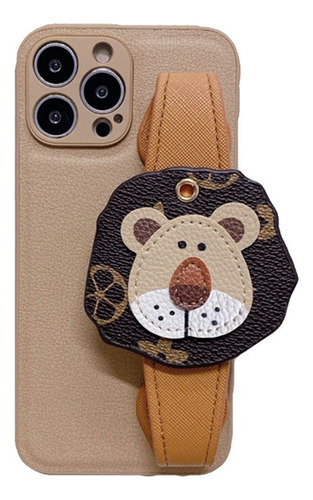 Retro Lion Wristband Messenger Phone Case Para 14 13