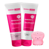 Kit Skincare Limpeza De Pele Rosa Mosqueta Esponja Completo