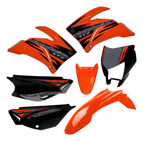 Carenagem Yamaha Lander Xtz 250 Laranja Ano 2015 Com Adesivo