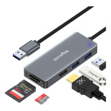 Adaptador Usb A Hdmi, Concentrador Usb 5 En 1 3.0 Con Hdmi 1