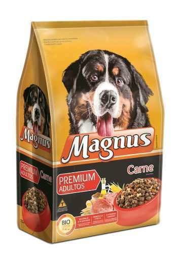 Alimento Magnus Premium Para Cão Adulto Sabor Carne Em Sacola De 15kg