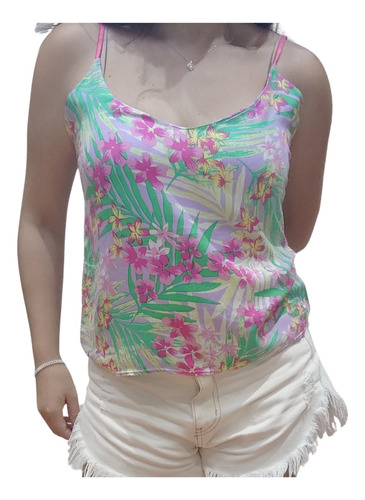 Blusa Con Bretel Modal/fibrana/seda Fria 