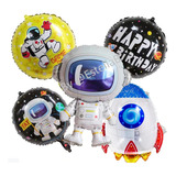 Globos Metálicos (5 Piezas) Astronauta Lunar