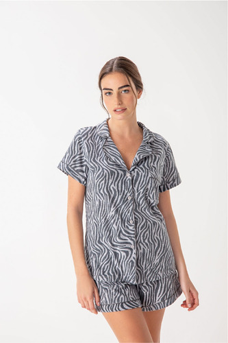 Camisero Pijama Promesse By Woman Short 15159 Cebra
