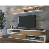 Mesa Tv Rack Nordico Moderno De 180x60x35 Blanco Y Paraiso!