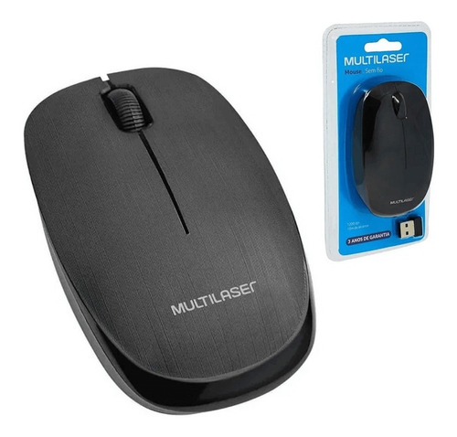 Mouse Sem Fio Multilaser Mo251 Preto