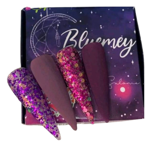 Coleccion De Acrilicos Bluemey 4 Pzas. Chula Nails