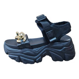 Sandalias Gummi Con Plataforma Base Deportiva Liviana Cadena