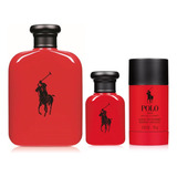 Set Polo Red Edt 125ml + 40ml + Desodorante 75g Ralph Lauren