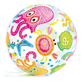 Pelota De Piscina De Playa Inflable Con Estampado Colorido Intex De 51 Cm