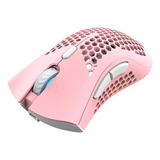 Rgb Glow Usb Mouse Gamer Wireless Ergonomico Recarregável Cor Rosa