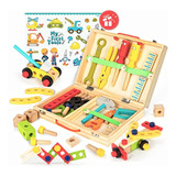 Rundad Juego De Herramientas De Madera Para Niños,