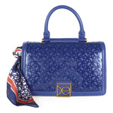 Bolsa Briefcase Cloe Para Mujer Bolsillo Frontal Color Azul Marino