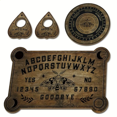 Tabla De Ouija Gótica De Madera De 4 Piezas Con Manos, Adivi