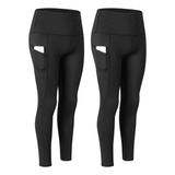 Pantalones De Entrenamiento De Yoga Para Mujer, 2 Unidades,