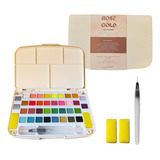 Kit De Pintura Portátil De Acuarela, 36 Colores, Pincel, Esp