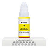 Refil Tinta Amarelo Original Canon Gi190 1100 2100 3100 4100