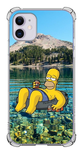 Capa Capinha Anti Shock Colagem Homer Simpson