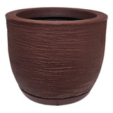 Vaso Bojo Planta Jardim Escovado N1 (20x25) Luxo Redondo