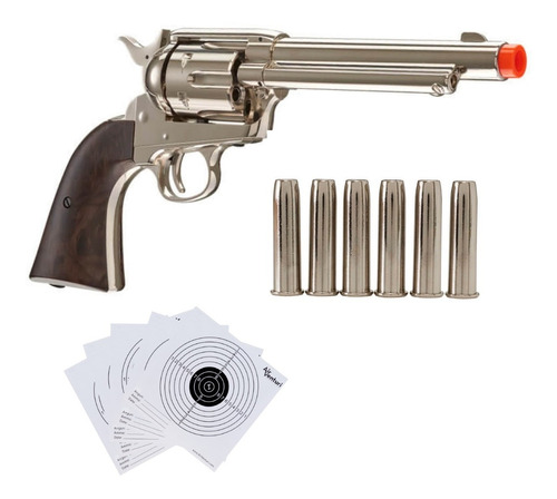 Revolver Legends Smoke Wagon 6mm Airsoft Nickel Xchws C