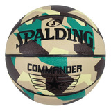 Balón Spalding Basquetbol Commander #7 Poly Piel Sintética Color Camuflaje