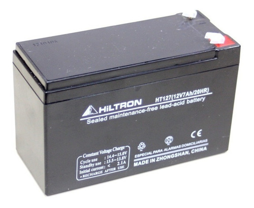 Bateria De Gel 12v 7 Amper Ups Iluminacion Alarmas Hiltron
