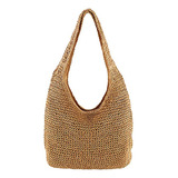 Bolso De Paja Mujer Gran Capacidad Playa Bandolera +