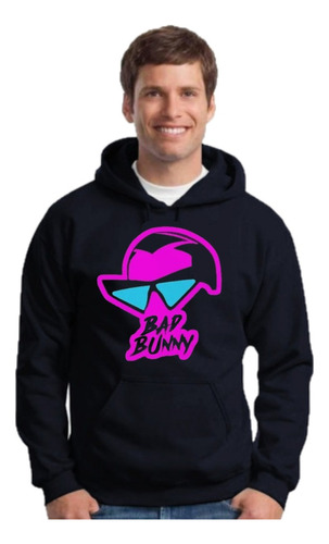 Buzo Canguro Con Capucha Bad Bunny 