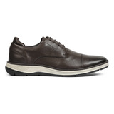 Sapato Casual Amarrar Couro Café Fluence Ferracine 5541-5591