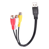 Conector Usb Macho A 3 Adaptadores Rca Hembra, 1 Unidad, Con